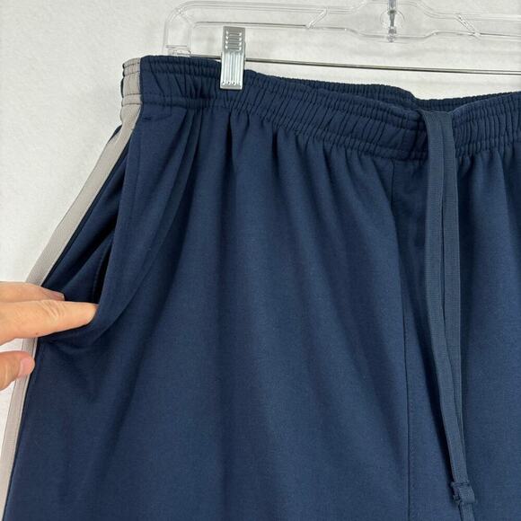 Reebok Sweat Pants Fleece Lined Drawstring Waist Navy Men's 2XL SHORT HEMMED - Picture 6 of 11